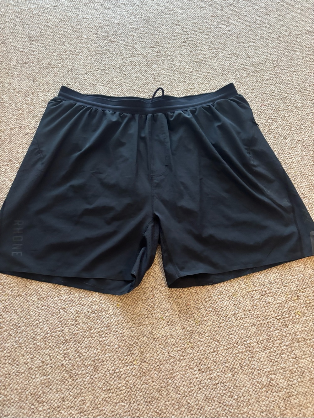 RHONE Black Athletic Performance Shorts